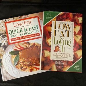 Lot of 2 Low Fat Cookbooks- “Quick & Easy” & “Low & Fat & Loving it”-gentle used